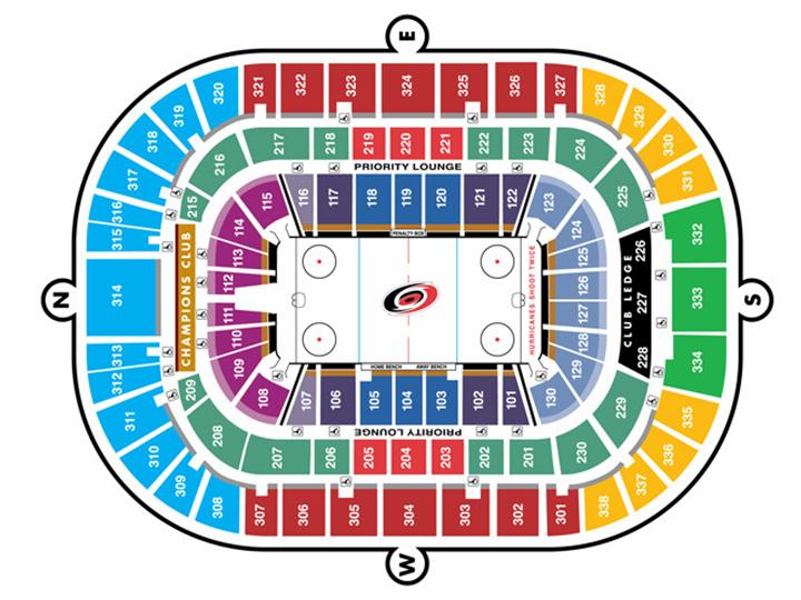Pnc Arena Seating Chart Hurricanes